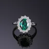 JewelryPalace Prinses Diana William Kate Middleton's 2.5ct Gemaakte Emerald Ring Solid 925 Sterling Silver Ring voor Vrouwen Gift D1892004