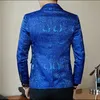 HCXY 2018 Nowy Kwiatowy Stylowy Blazers Mężczyźni Slim Fit Mens Blazer Wzór Drukowane Blaszarki Homens Mens Blazer Bankiet Kurtka