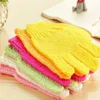 Neue Mitt Dusche Bad Schaum Handschuh Peeling Körper Massage Fünf Finger Scrubber Schwamm Bad Handschuhe LX3909