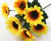 Wedding background sunflower decoration prop simulation flower 7 small sunflower sunflower