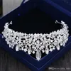 Magnifique princesse Big Wedding Crowns Bridal Jewel Ciaras pour femmes Silver Metal Crystal Rimestone Baroque Hair Headban6143690