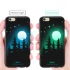 Luminous Protective Case for iPhone 6 Plus 6s Plus Glow in the Dark Fluorescent Color Changing 3D Relief Painting Slim Hard Back Cover