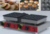 Kommersiella 50 hål Poffertjes Grill Pan Muffin Crepe Machine Rostfritt stål Mini Scone Cake Machine Waffle Maker Snack Equipment