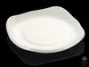 A5 Melamine Dishes Imitation Porcelain Dinnerware Square Warped Edge Dish Chain Restaurant Melamine Tableware Dinner Plate