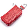 Pequenos sacos para chave multi cores multifuncional crocodilo de couro genuíno zipper carteira chave do carro presente relativo à promoção