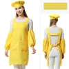 Customized 3pcs/set Unisex polyester adult Kitchen Waists adult Aprons with Sleeve&Chef Hats for Painting Cooking Baking 12 Colors DHL