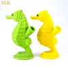 New design Fashion Glass smoking pipes water pipe Dab oil rigs glass bong seahorse shape water bubbler Beaker silicone bongs