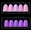 5PCS UV Gel Polsk Remover Wraps Set Silicone Elastic Soak Off Cap Clip Manicure Rengöring Lack Verktyg Reaneable Finger 6 Färger