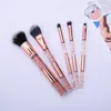 5pcs/set Glitter Crystal Makeup Brushes Set Bling Handle Brush for Pro Powder Foundation Eyashadow Highlighter Make Up Brush Cosmetic kits