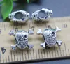 Groothandel 30 stks Skull legering charms hanger retro sieraden maken DIY sleutelhanger oude zilveren hanger voor armband oorbellen 12 * 15mm