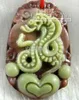 Gratis frakt - Vacker naturlig Yunnan lila jade, handskuren talisman 12 Zodiac - Snake Pendant Charm - Hängsmycke Halsband.