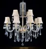 Lustres lumineux en cristal modernes éclairage à la maison lustres de cristal décoration luxe bougie lustre pendentifs salon lampe d'intérieur