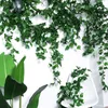 Artificial Plants fake Plants artificial Flowers Silk Grape Leaves Hanging Garlands wall decor wreath Faux Vine Wedding Decoration For Home