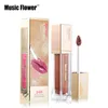 Musikblomma 8 färger Metallisk flytande läppstift Vattentät Diamant Shine Lip Gloss Creamy Paint Moisturizer Pigment Cosmetic