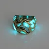 Mode Glow in The Dark Rings Vintage Retro Mens Lichtgevende Draak Vinger Ring voor Mannelijke Punk Sieraden Gift