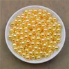 Partihandel 100 st/lot 6mm Pearl Spacer Beads Craft ABS Plast Loose Beads Smycketillverkning DIY 20 färger