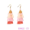 3 set Cute & Romantic Multilayer Tassel Earrings For Women Bohemian Drop Earring Colorful Jewelry Gifts E0822