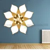 Basit Modern Yuvarlak Kristal Çiçek LED Tavan Lambaları Işıkları Aydınlatma Yatak Odası Salon Oturma Odası Yemek Otel Restoran Villalar Için