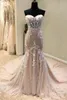 Sexy Sweetheart Wedding Dresses See Through Lace Up Back Mermaid Bridal Gowns Sweep Train Colorful Wedding Vestidos Custom Made