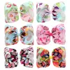 76 Designs mxed 8 inch Unicorn beautiful color printing Big bows for girls hair accessories children hairpin