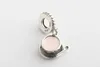 2018 Summer New Authentic 925 Sterling Silver Bead Crystal Pink Enamel Enchanted Tea Cup Hanging Charms Fit European Bracelets Diy3852796