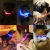 Collari per cani luminosi a LED fluorescenti regolabili con ricarica USB Forniture per animali Collare lampeggiante Ricarica di sicurezza Flash Giocattoli per cani