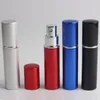 Högkvalitativ 10ml Mini Portable Refillerbar Parfym Atomizer Aluminium Färgglada Sprayflaska Tomma Parfymflaskor B020