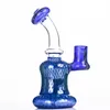 nuova pipa da fumo mini bong blu di design con narghilè bong da 14 mm per acqua bella bong in vetro