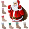 Décorations de Noël Chaussettes en toile Bas Sac cadeau Bas 30 * 45cm Décoration d'arbre de Noël Chaussettes Bas de Noël 7 styles GGA664 50pcs