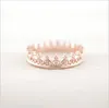 Farbe Neues Eheringband Ringe Schmuck K-Pop CZ Crown Finger Ringe Großhandel Mix