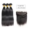 100% Unprocessed 10A Straight Human Hair Bundles with 4x4 Closure Brazilian Virgin Straight Bundles with 13x4 Frontal Brazilian Virgin Hair