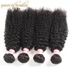 Mongol Kinky Curly Virgin Hair 2/3 Bundles Avec 360 fermeture frontale en dentelle 100% Brésilien Péruvien Malaisien Indien Mongol Kinky Curly