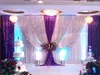 3M * 6M ледяной шелковый фон шторы декора с серебряными блестками драпировки украшения для свадьбы
