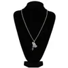 Mens Retro Cross Bön Händer Hängsmycke Halsband Lyxig Iced Out Cubic Zirconia Micro Pave Simulerad Diamanter Hängsmycke med presentförpackning 18k guld