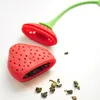 Strawberry shaped silicone tea filter bag silicone tea infuser strainer home kitchen tea tool Free Shipping LX3355