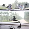 Suporte de celular universal de braço longo de 20 cm Suporte flexível de suporte de carro para pára-brisa de 360 rotações com suporte de fivela de mandril para montagem de smartphone