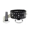 Låsbar PU Leather Dog Collar Bondage Slave Restraint Belt i vuxna spel för par Fetish Sex Products Leksaker för kvinnor och män - HS12