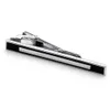 Fashion Gentleman Slim Collar Black-Ended Stainless Steel Tie Clip Black and Silver Men Clothing Accessories top quality