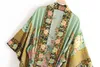 Boho Floral Print Vintage etniczne Chic Bat Rękawem Loose Kimono Sukienki Kobiety V Neck Summer Split Maxi Dress 2018 Vestidos # N188