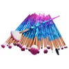 Cepillos de maquillaje profesionales Juego de 20 piezas Fan de diamantes Polvo Foundation Pincel Blushing Blending Eyeshadow Lip Cosmetic Cosmetic Máxeles Máquería Herramienta Kit