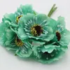 Wholesale-High quality Silk Poppies camellia BIG 5cm 60pcs/lot Artificial Flowers Corn poppy Hand Made Small wedding decoration