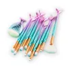 Brosse de maquillage à la licorne Pincel de Maquiagem Cosmetics Foundation Powder Power Filyshes Contour Casclttail Make Up Brush Brush Tools4669476