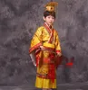 bambino cinese tradizionale intrattenimento musiche e canzoni vestito uomini ragazzi imperatore re Stage rosso Abbigliamento costumi per bambini vestito di linguetta per bambini accappatoio set di cappelli248x