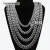 8mm/10mm/12mm/14mm 316L Stainless Steel Jewelry High Polish Miami Cuban Chain Necklace Men Punk Curb ChainDragon-Beard Clasp 24"/26"/28"/30"