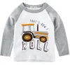 Vente en gros nouvelle mode automne bébé garçon chemise de voiture à manches longues pour enfants T-shirt T-shirt ô chemise au cou