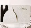 Carte Invitation Wedding White Lovers de style vêtements de style invitations de mariage Cartes avec personnalisation d'impression en gros