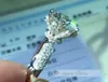 Anello Choucong Fashion Genuine 3ct Diamond 925 Sterling Silver Women Fidanzamento Wedding Band Ring Gift