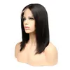 Menselijk haar Pruik Braziliaanse Remy Hairs Rechte Korte Bob Lace Front Pruiken voor zwarte vrouwen Natuurlijke kleur