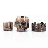 New King Skull Shape Grinder Metal Tabaco Grinder Fumar hierba 3 capas Ghost Head Grinders 2 colores WX9-908