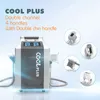 Technologie de contrôle des vagues super congelées circonférence réduction de la cellulite cryolipolyse machine de façonnage à froid avec poignée à double menton